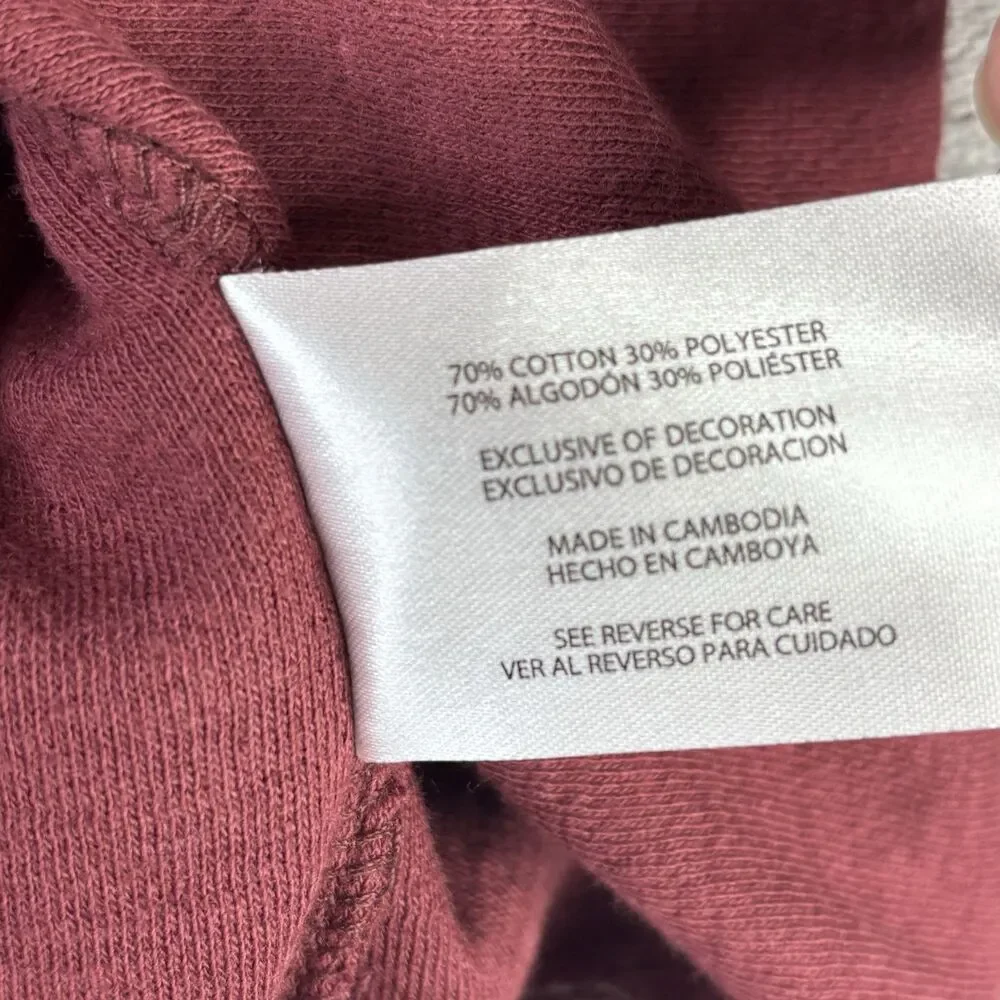 Banana Republic Shirt Mens XXL Double Knit Long Sleeve Crewneck Burgundy New $60